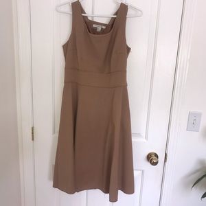 Beige fit and flare dress